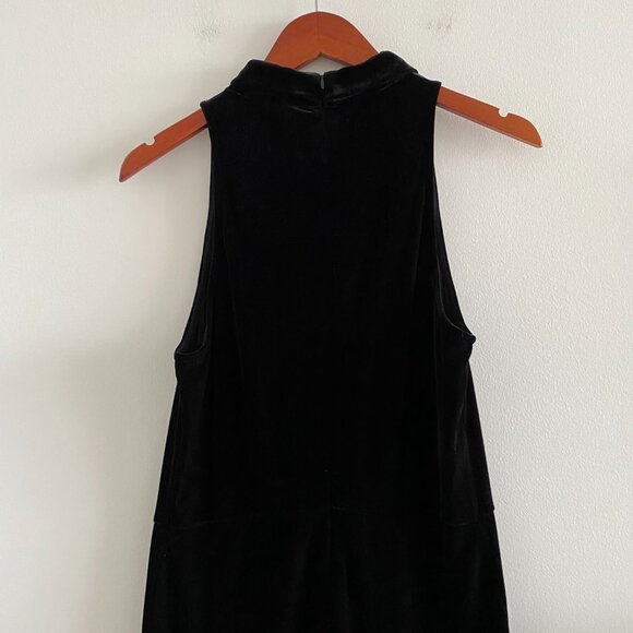 Topshop Black Velvet Plunge Front Jumpsuit - Picture 13 of 15